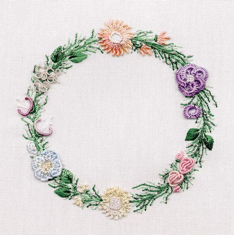 "Circle of Flowers" Brazilian Embroidery Kit by EdMar