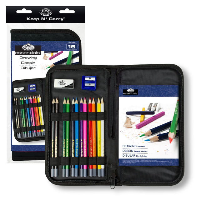 Keep 'N Carry Color Pencil Drawing Set & Case by Royal & Langnickel –  Mondaes Makerspace & Supply