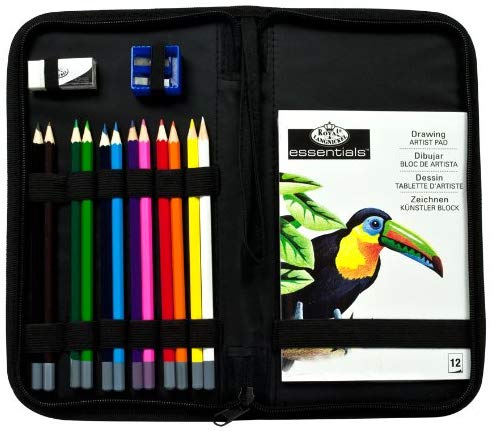 Mezzo All-In-One Drawing Bundle - Perfect Artist Drawing Set with Drawing  Rack, Charcoal Pencils, Colored Pencils, Markers, Artist Tools, & More!