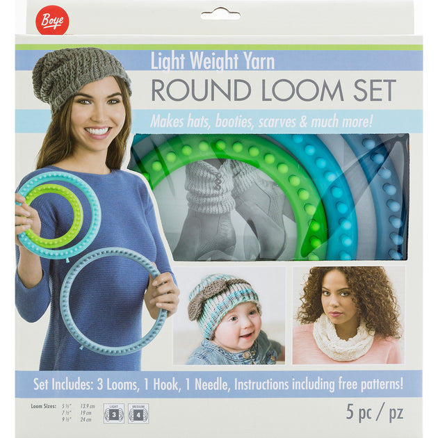  Boye Round Knitting Loom Set, 7pc, 5.5, 7.5, 9.5, and 11.5  D : Arts, Crafts & Sewing