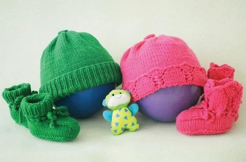 Baby Basics Hat & Bootie Sets