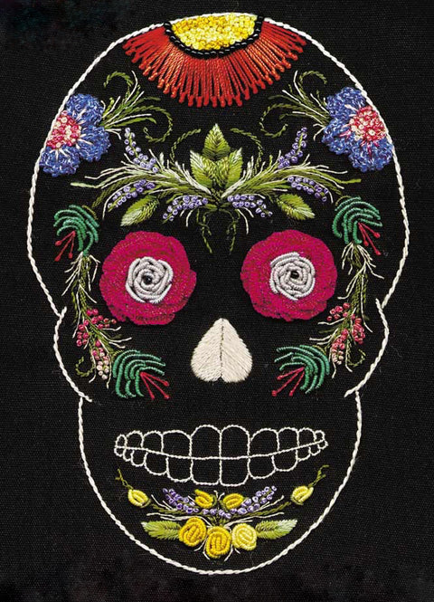 "Jackie" Sugar Skull Brazilian Embroidery Kit by EdMar