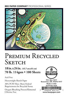 Premium Recycled Sketch Pads, Sheets, & Rolls by Bee Paper