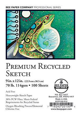 Premium Recycled Sketch Pads, Sheets, & Rolls by Bee Paper