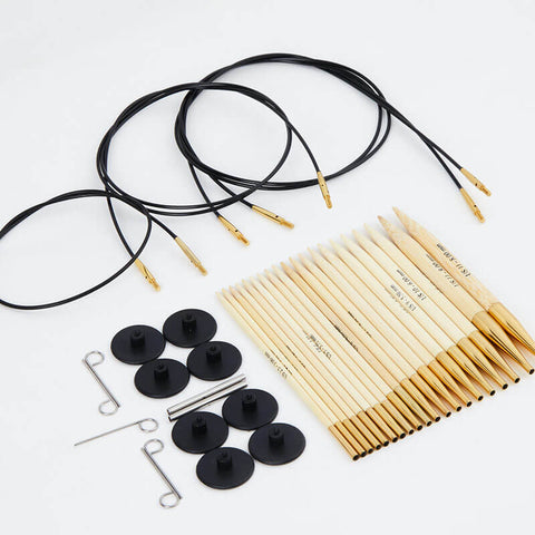 Bamboo Interchangeable Circular needles Starter Set
