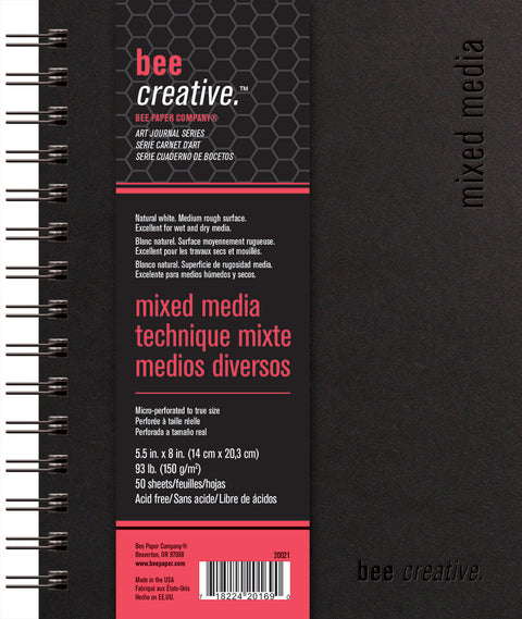 Bee Creative Mixed Media Art Journals in 3 Sizes