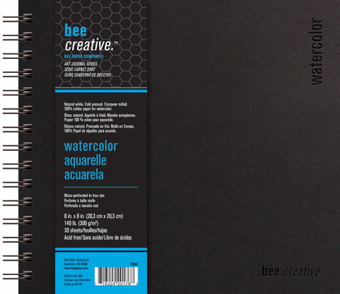 Bee Creative Watercolor Art Journals in 3 Sizes