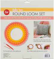 Bulky Yarn Round Knitting Loom Set & Hook By Boye