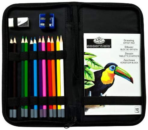 Keep 'N Carry Color Pencil Drawing Set & Case by Royal & Langnickel