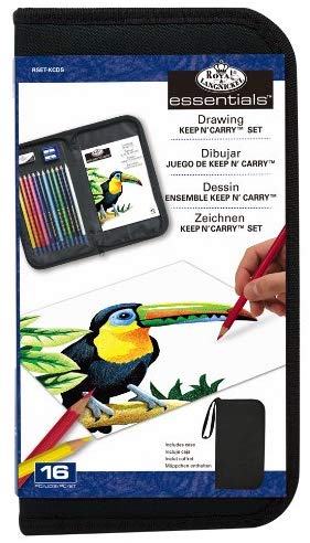 Keep 'N Carry Color Pencil Drawing Set & Case by Royal & Langnickel