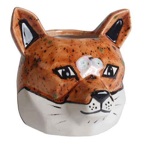 Faceted Fox Planter