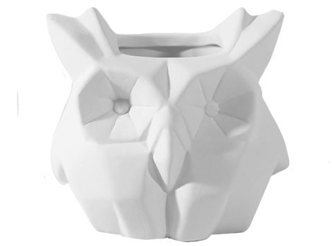 Faceted Owl Planter