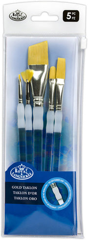 Gold Taklon Paint Brush Sets by Royal & Langnickel