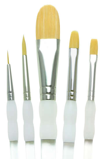 Gold Taklon Paint Brush Sets by Royal & Langnickel