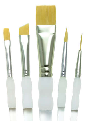 Gold Taklon Paint Brush Sets by Royal & Langnickel