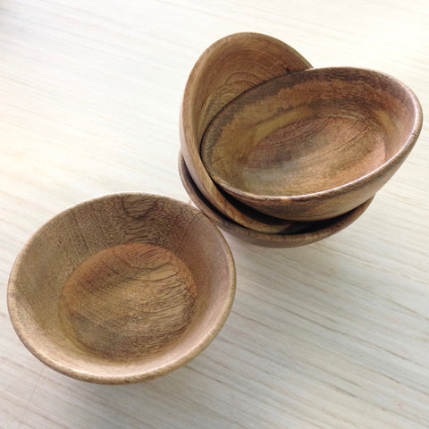 Hand-Turned Exotic Wood Spindle Bowls