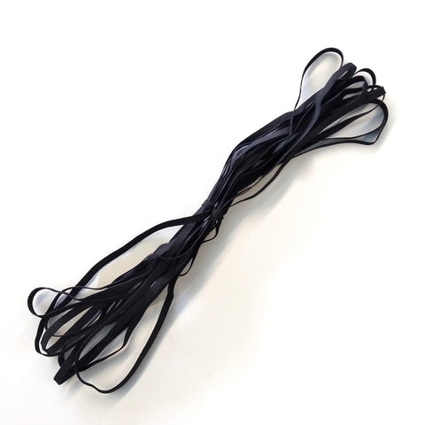 1/4" Black Sewing Elastic : Braided High Quality Non-Roll Chlorine & Acid Resistant