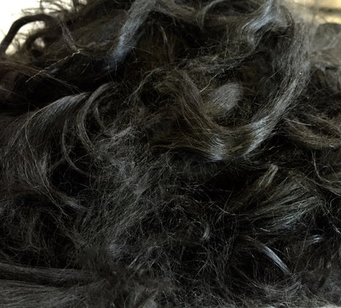 Black Alpaca Locks, Raw Suri