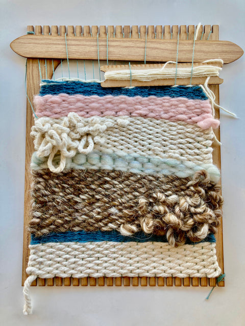 The NEW Slim Loom Tapestry Weaving Flat Loom for kids & adult weavers at Mondaes Makerspace & Supply 