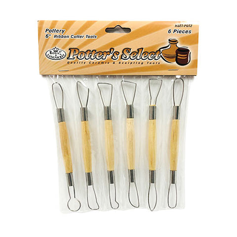 6 Piece 6” Pottery Ribbon Cutter Tools