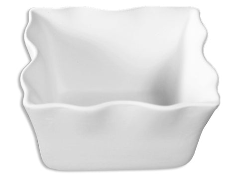 Ruffled Edge Square Bowl