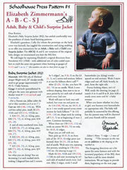 Adult, Baby, & Child's Surprise Jacket Pattern by Elizabeth Zimmerman