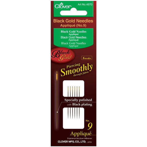 Clover Black Gold Hand Sewing Needles: Applique / Sharps