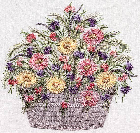 "Daisy Basket" Brazilian Embroidery Kit by EdMar