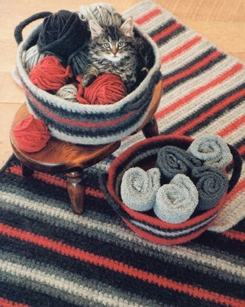 Crocheted Felt Rug & Basket