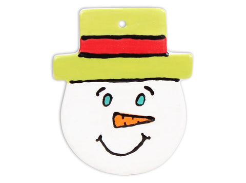 Frosty the Snowman Head Flat Ornament