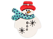 Frosty the Snowman with Scarf Flat Ornament