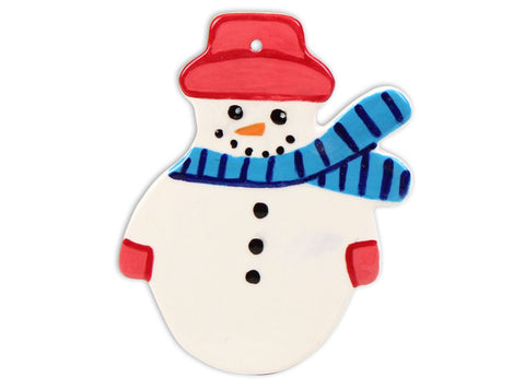 Frosty the Snowman with Scarf Flat Ornament