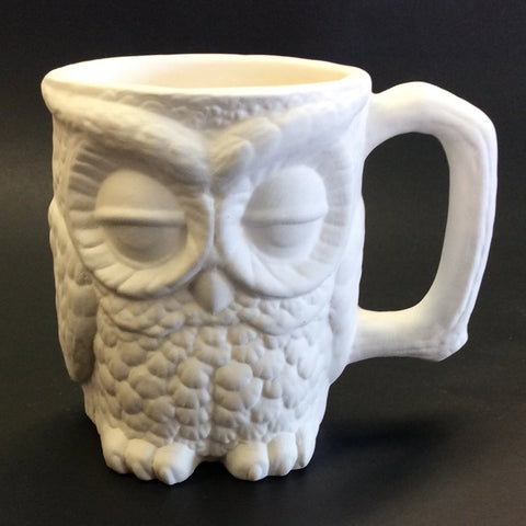 Vintage Sleepy Owl Mug