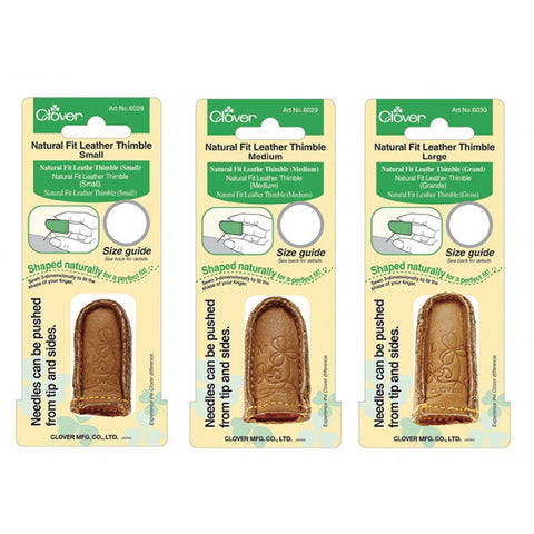 Clover Natural Fit Leather Thimbles