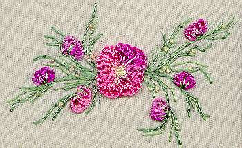 Floral Embroidery Kit for Beginners Embroidery Pattern Peach